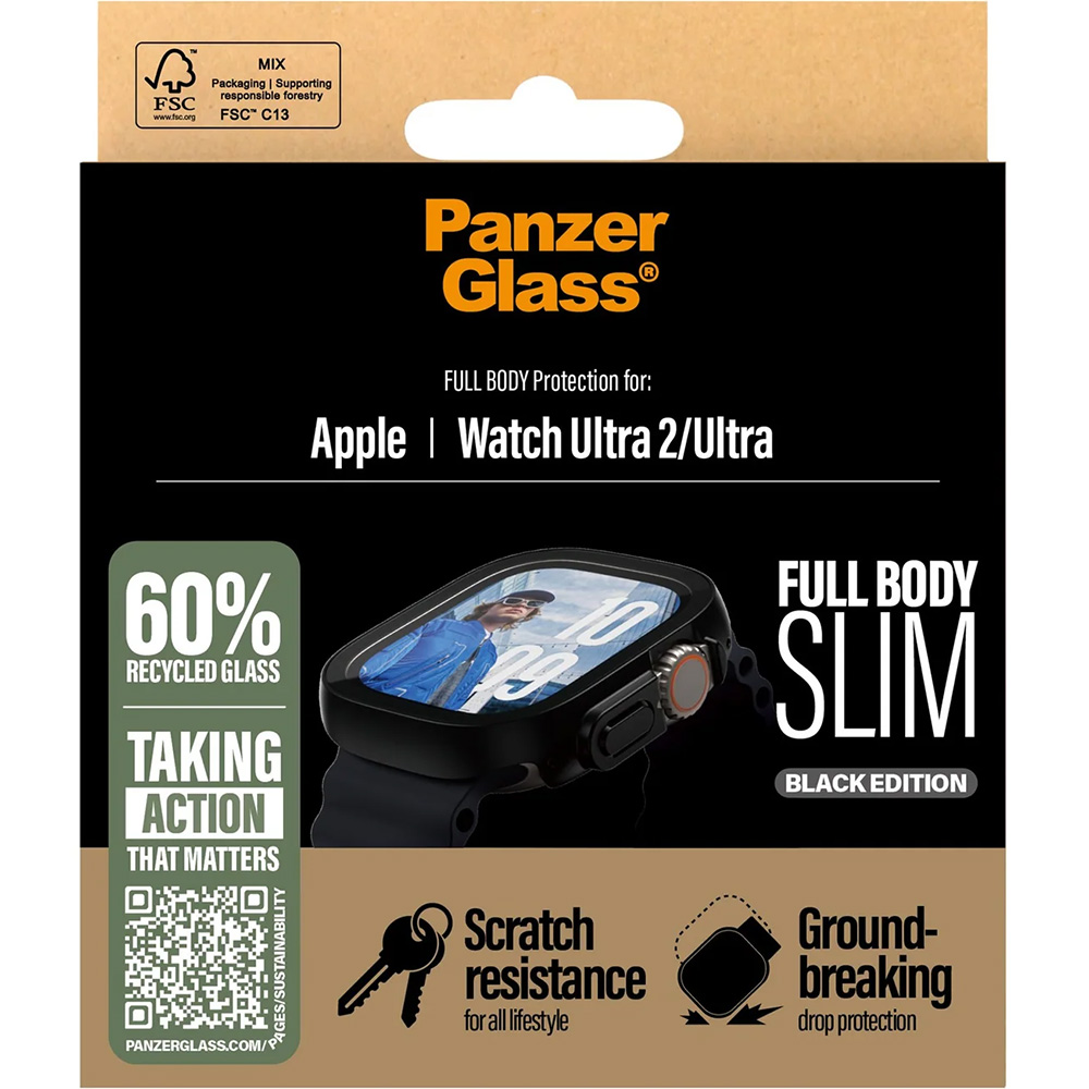 Etui z osłoną ekranu PanzerGlass Snappie Full Body Slim do Apple Watch Ultra 2 / 1 49 mm, czarne